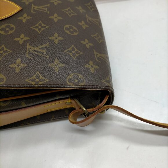 Authentic Louis Vuitton Cartouchiere GM Brown Monogram Shoulder Bag mn423-021926